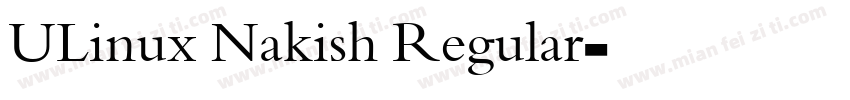 ULinux Nakish Regular字体转换